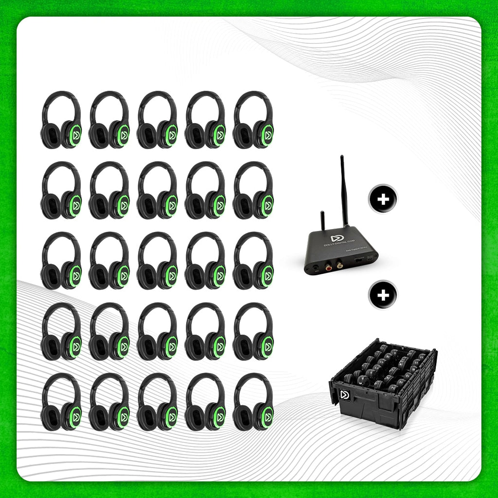 Pro Box RD-Pro 25. Premium Silent Disco pro kit, T80 Pro Bluetooth zender met storage box