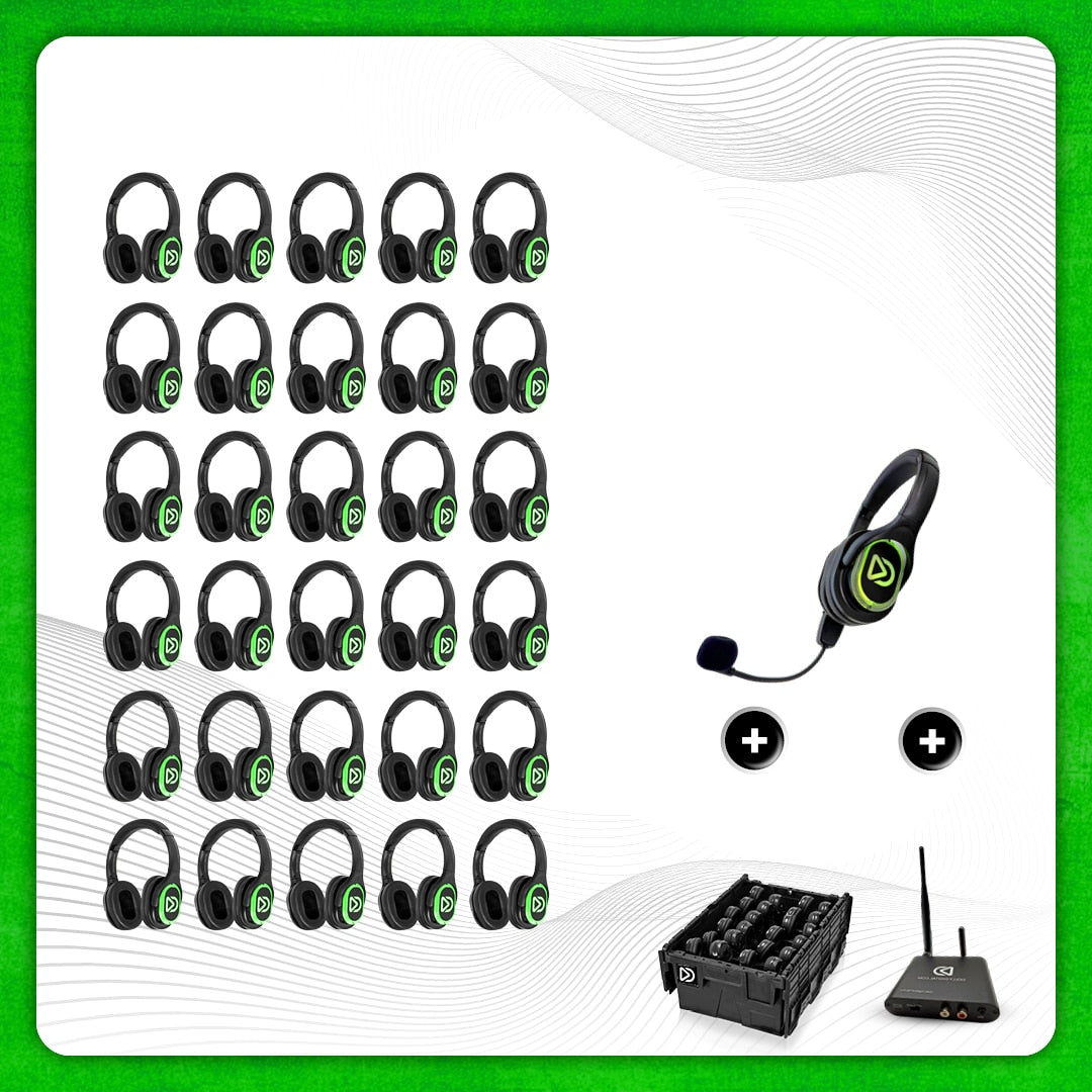 Pro Box RD-Pro 30 + 1x Microfoon + Bluetooth. Premium Silent Disco pro kit met storage box