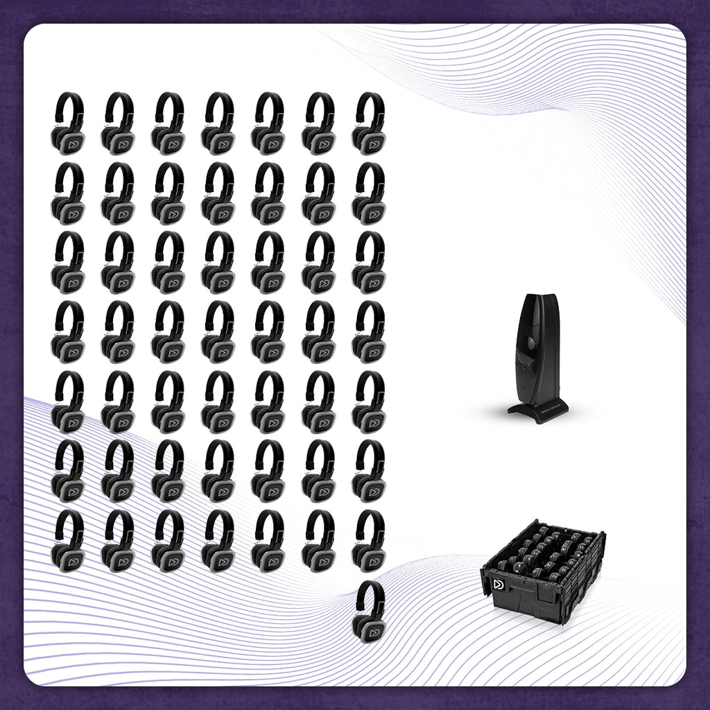 Pro Box BD 50. Silent Disco pro kit met T50 zender en 2 storage boxen