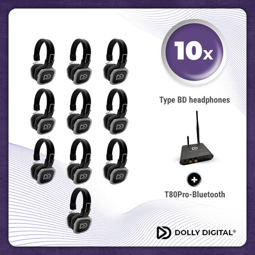 10x type BD Headsets + T80 Pro Bluetooth zender