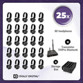 Pro Box BD 25. Silent Disco pro kit met T80 Pro Bluetooth zender en een storage box