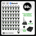 Pro Box CD-Pro 50. Premium Silent Disco pro kit, T80 Pro Bluetooth zender met storage boxen
