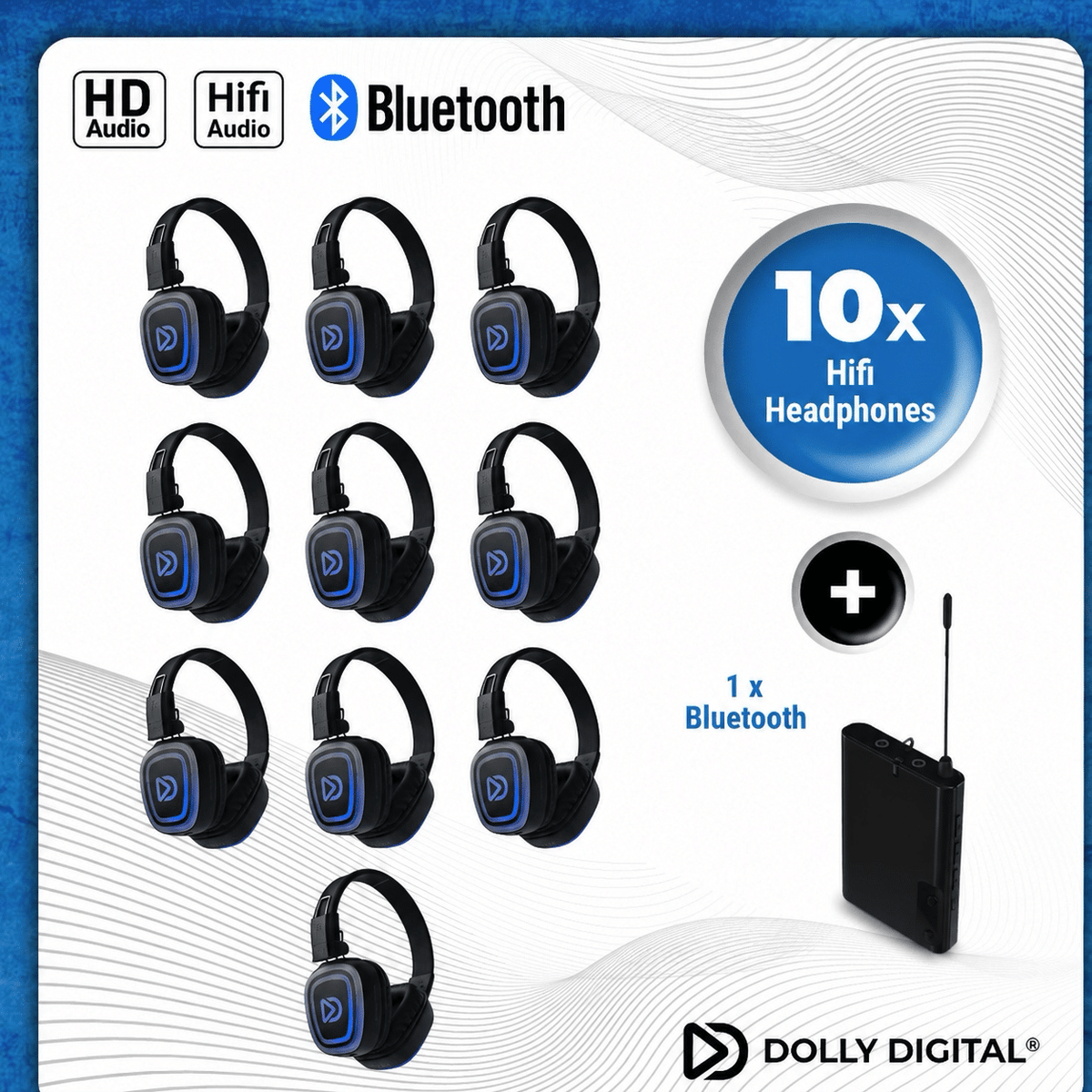 10x type FD-Pro Headsets + TX20 draagbare zender