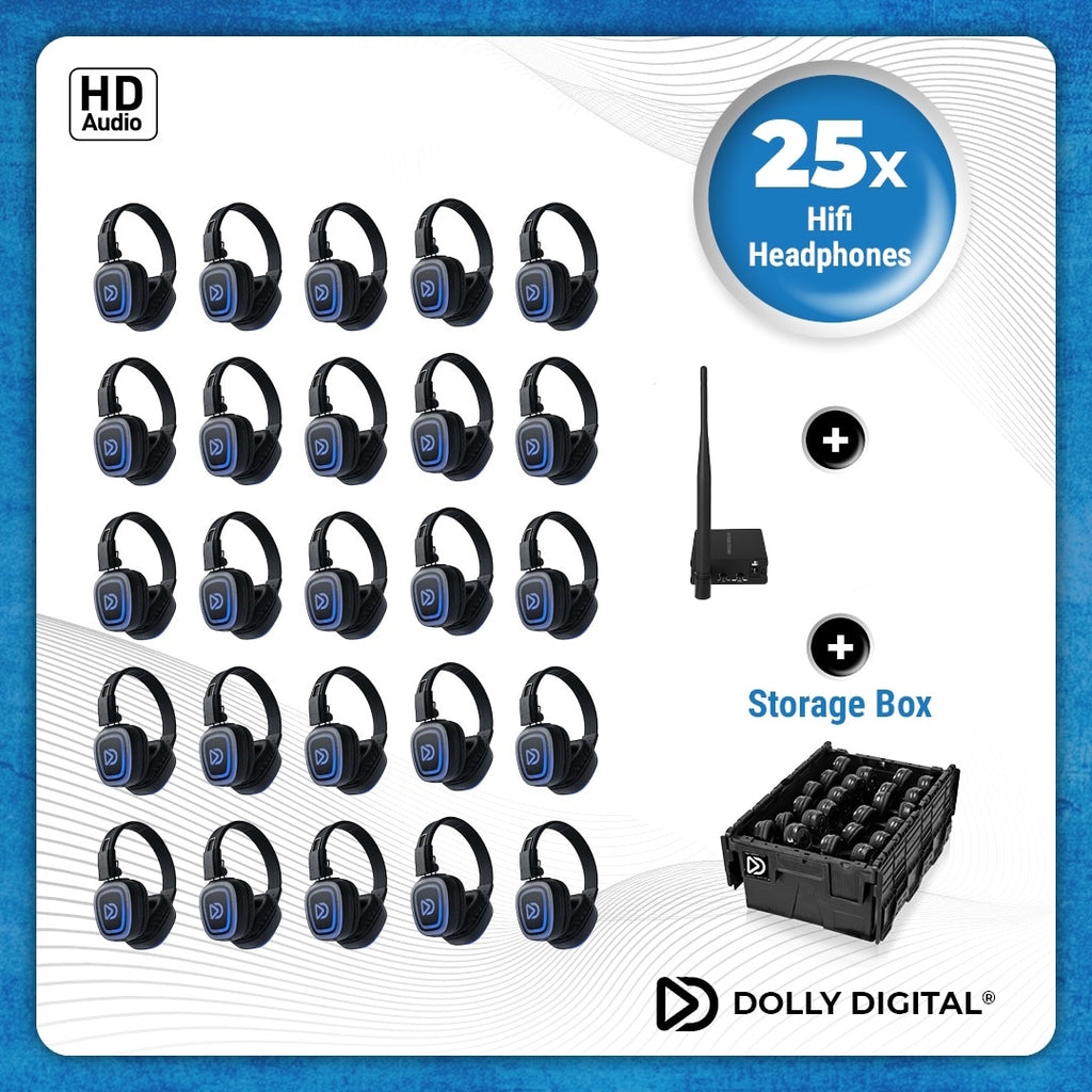 Pro Box FD-Pro 25. Premium Silent Disco pro kit met storage box