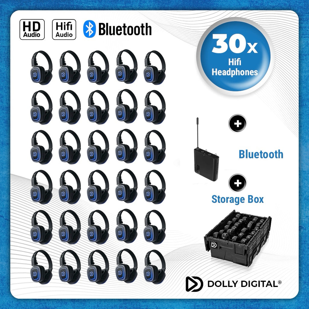 Pro Box FD-Pro 30. Premium Silent Disco pro kit, TX20 draagbare zender met storage box