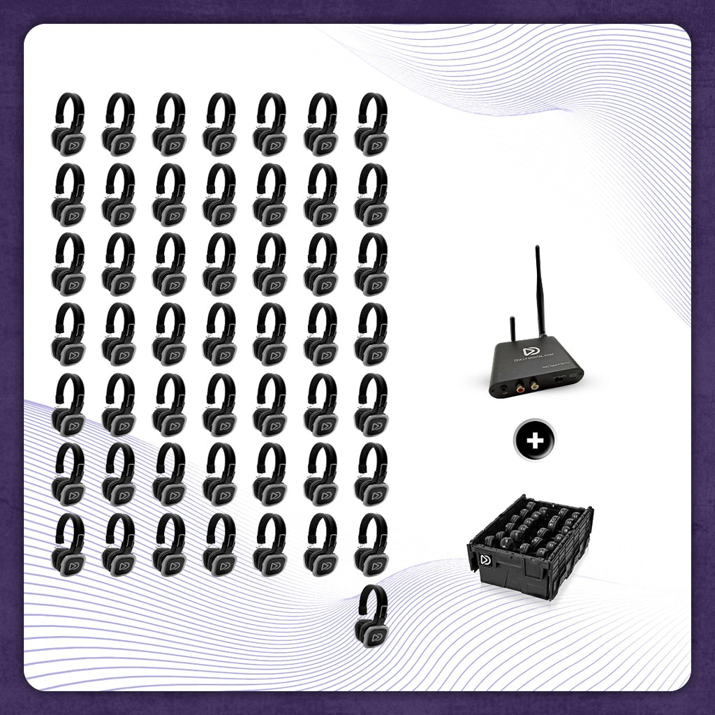Pro Box BD 50. Silent Disco pro kit met T80 Pro Bluetooth zender en 2 storage boxen