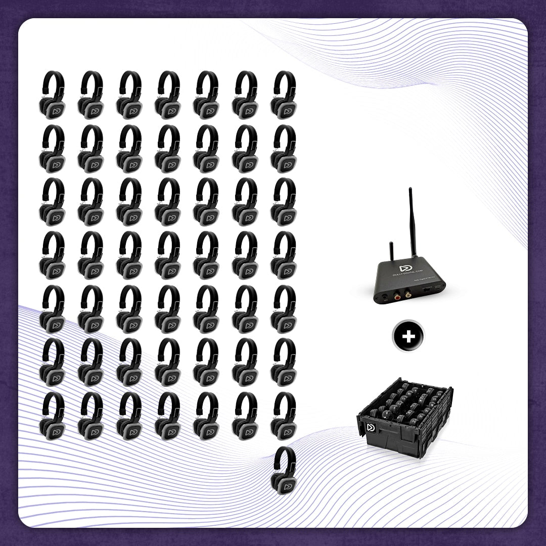 Pro Box BD 50. Silent Disco pro kit met T80 Pro Bluetooth zender en 2 storage boxen