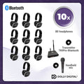 Karaoke Silent Disco set met 10 Dolly Digital® BD Headsets + T80 Pro Bluetooth zender