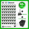 Pro Box RD-Pro 50. Premium Draadloze Koptelefoons voor Groepen - Pro Set, T80Pro-Bluetooth zender met storage boxen