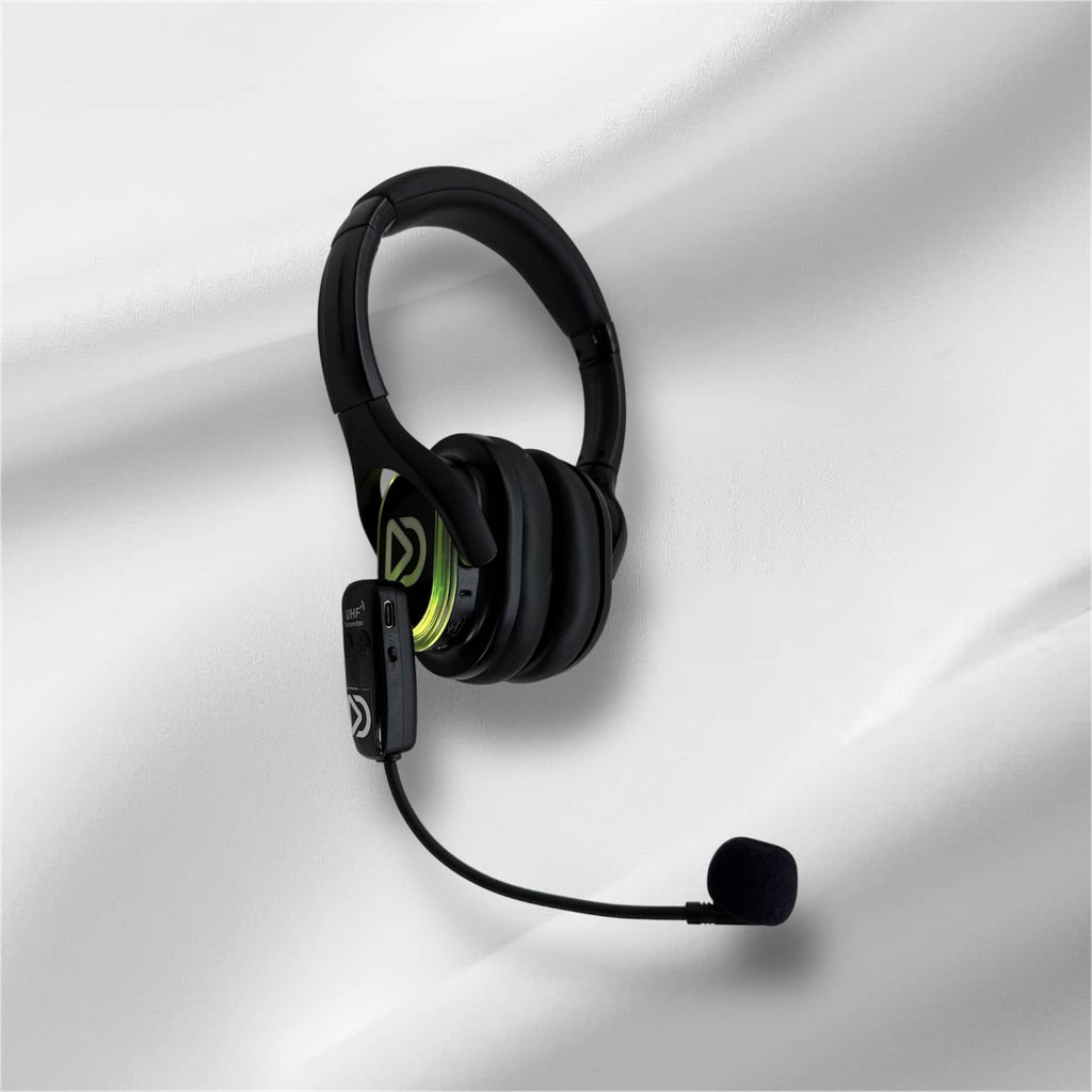 10x type RD-Pro Headsets + 1x Microfoon + Bluetooth. Premium Silent Disco pro kit